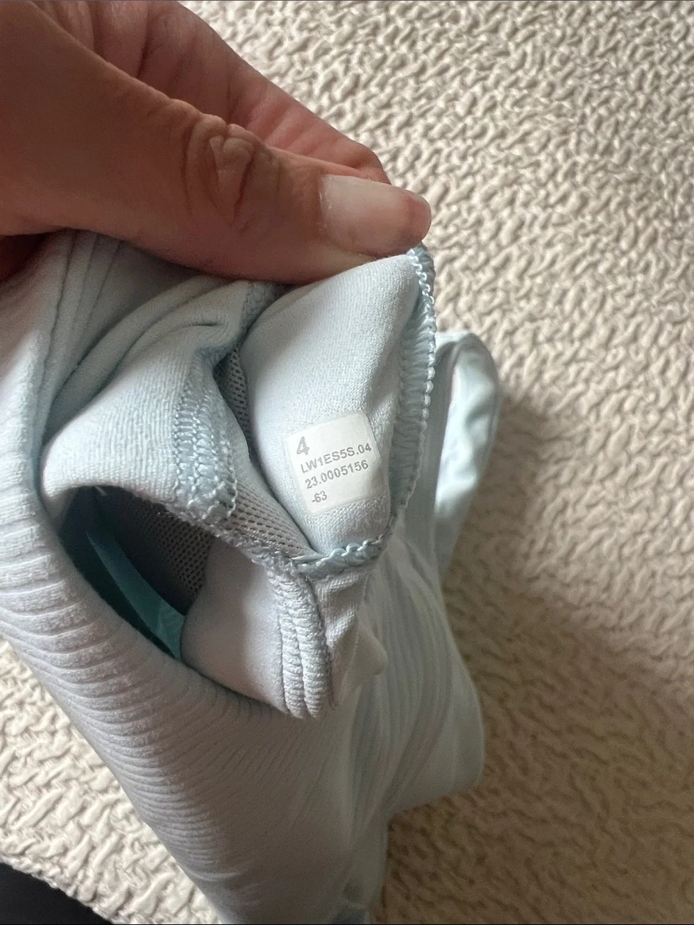 Lululemon Align One-Shoulder Ribbed Tank Top sheer blue size 4. Worn 2x